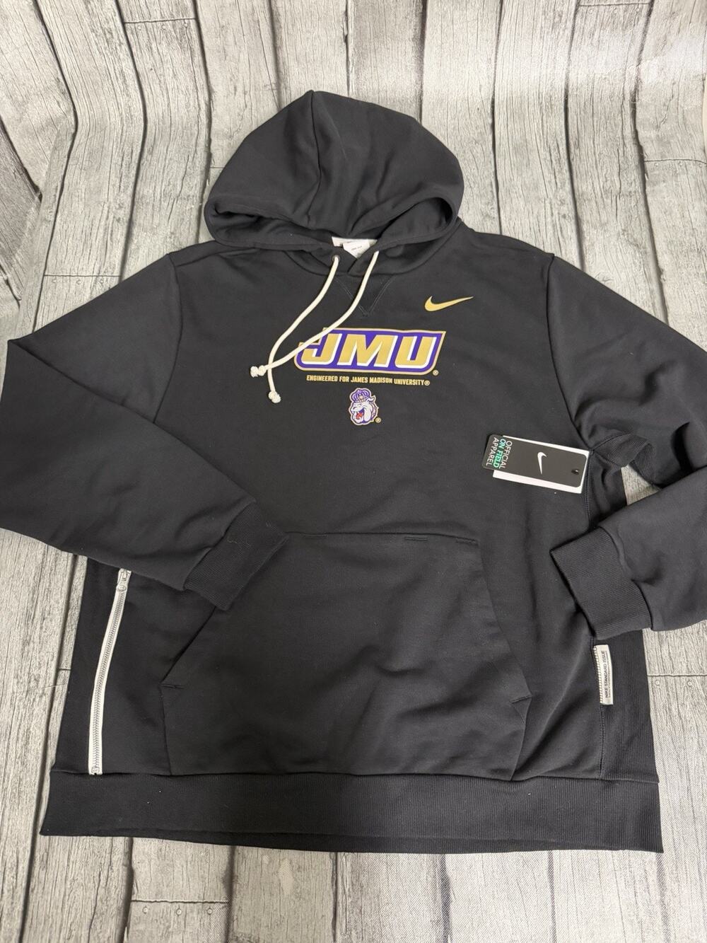 NWT Mens James Madison Dukes Nike 2025 Sideline Standard Issue Dri-FIT Hoodie XL